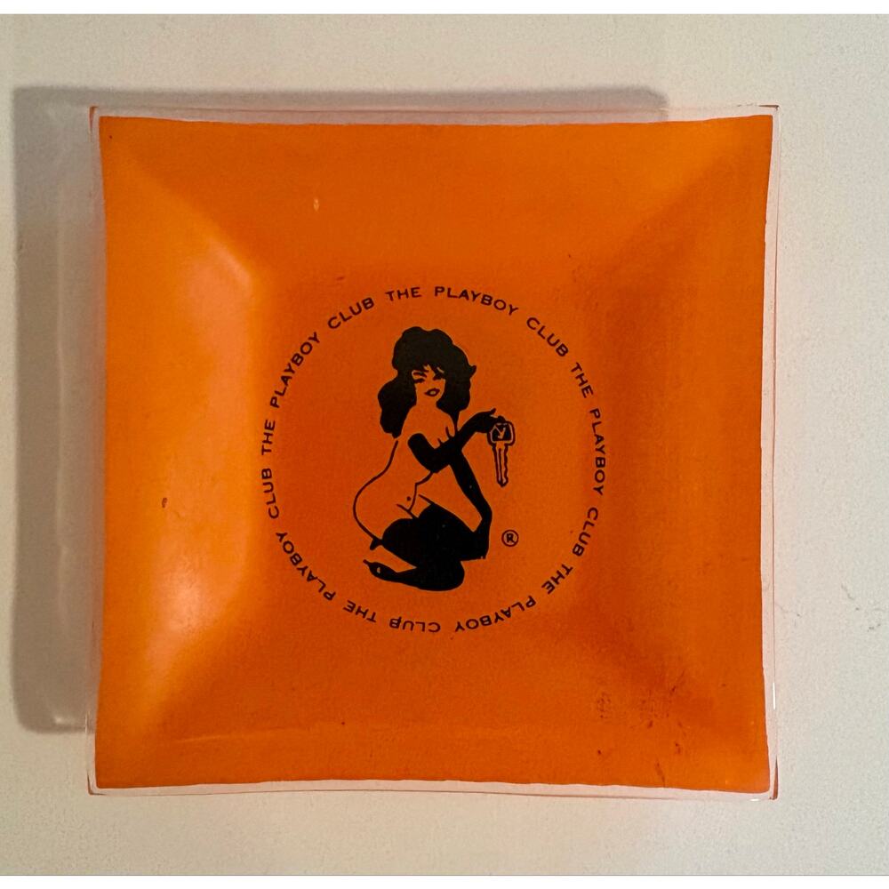 Vintage Playboy Club Orange Ashtray Souvenir